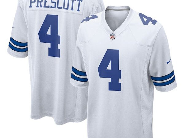 Dak Prescott Dallas Cowboys Nike Game Team Jersey - White/Navy
