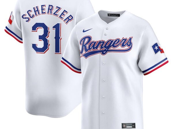 Max Scherzer Texas Rangers Nike Home Limited Player Jersey – White