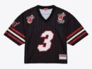 Dwyane Wade Miami Heat  x DANNIJO Women's Cropped Football Fashion Jersey - Black