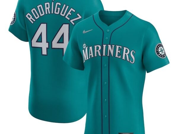 Men's Seattle Mariners Julio Rodríguez Nike Alternate Elite Jersey - Teal/White/Cream