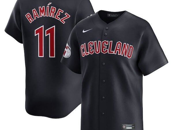 José Ramírez Cleveland Guardians Nike Alternate Limited Player Jersey – Navy