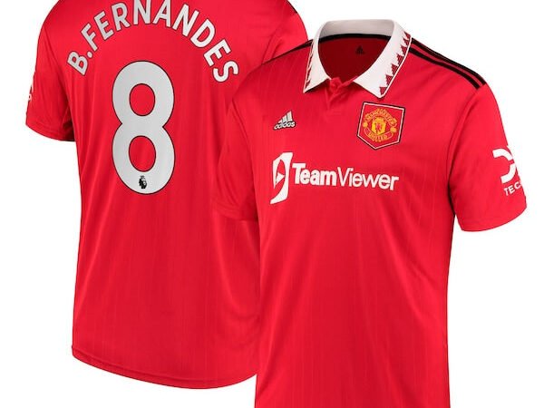 Bruno Fernandes Manchester United adidas Youth 2022/23 Home Team Replica Player Jersey - Red