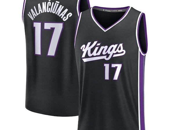 Jonas Valančiūnas Sacramento Kings Youth Fast Break Replica Player Jersey - Black - Icon Edition