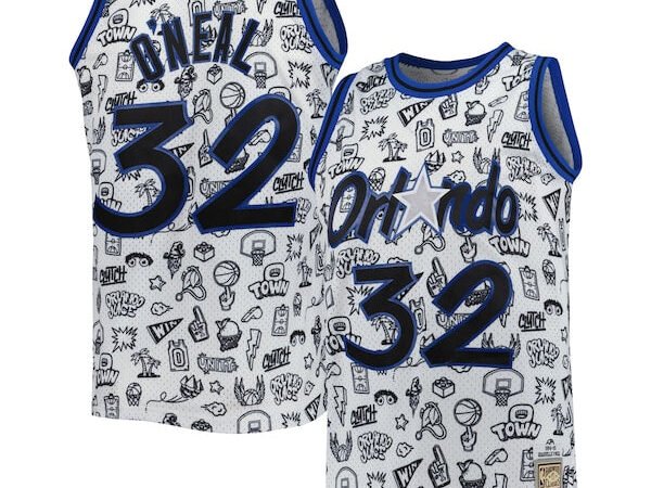 Shaquille O'Neal Orlando Magic 1994/95 Hardwood Classics Doodle Swingman Jersey - White