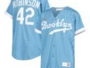 Jackie Robinson Brooklyn Dodgers Nike Youth Alternate Cooperstown Collection Player Jersey - Light Blue