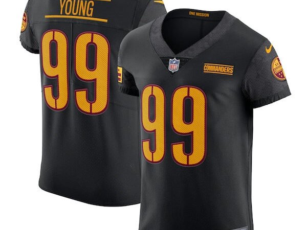 Chase Young Washington Commanders Nike Alternate Vapor Elite Jersey - Black/Burgundy/White