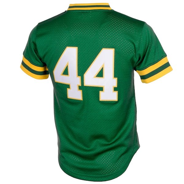 Reggie Jackson Oakland Athletics Cooperstown Mesh Batting Practice Jersey - Green
