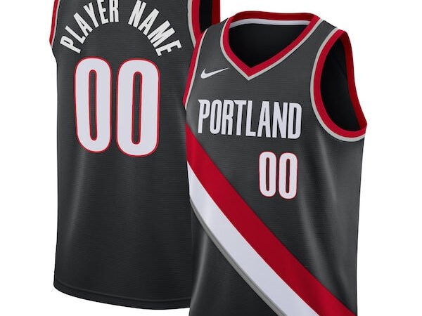 Portland Trail Blazers Nike Swingman Custom Jersey Black - Icon Edition