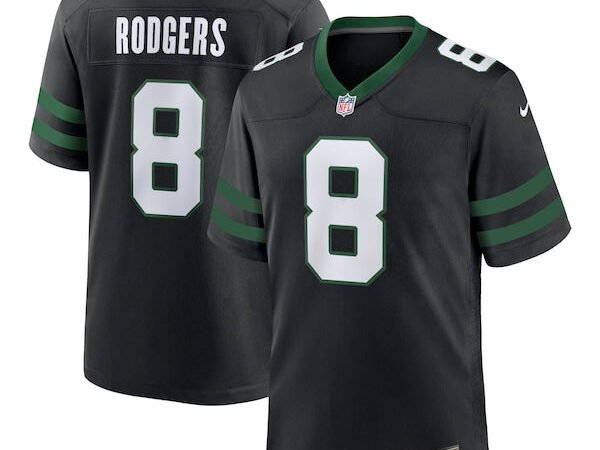 Aaron Rodgers New York Jets Nike Alternate Game Jersey - Legacy Black/Green/White