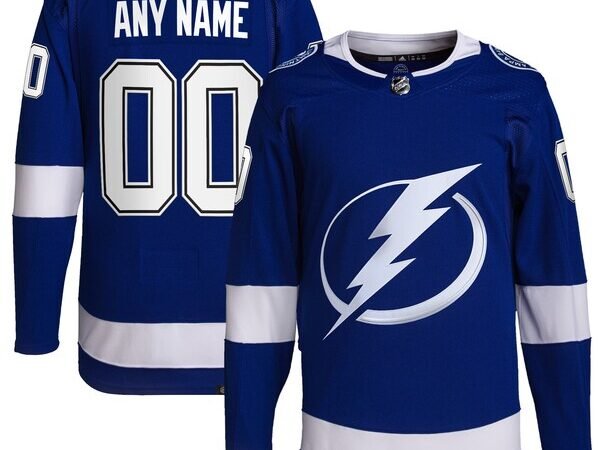 Tampa Bay Lightning adidas Home Primegreen Authentic Custom Jersey - Royal