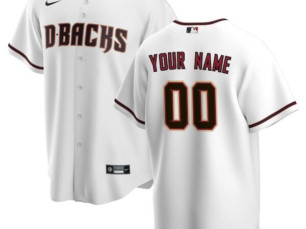 Arizona Diamondbacks Nike Youth Home Replica Custom Jersey - White