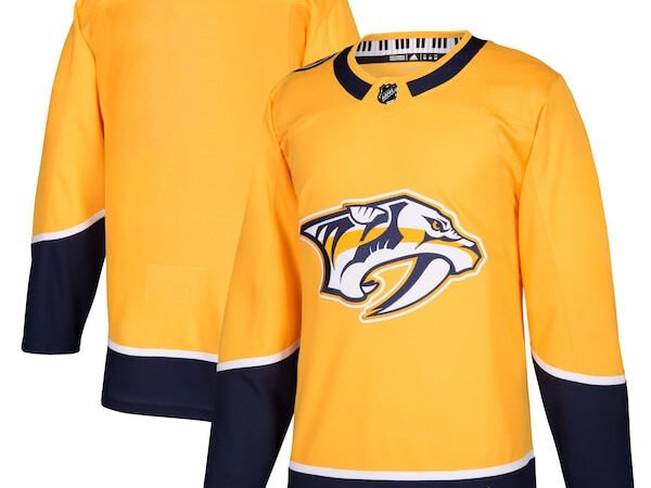 Nashville Predators adidas Home Authentic Blank Jersey - Gold