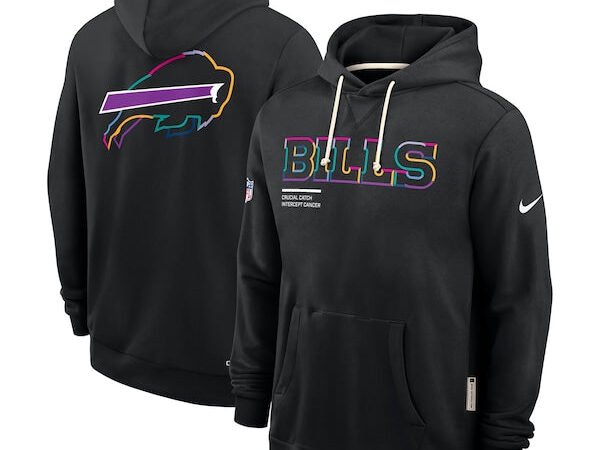 Buffalo Bills Nike 2025 NFL Crucial Catch Sideline Standard Issue Dri-FIT Hoodie - Black