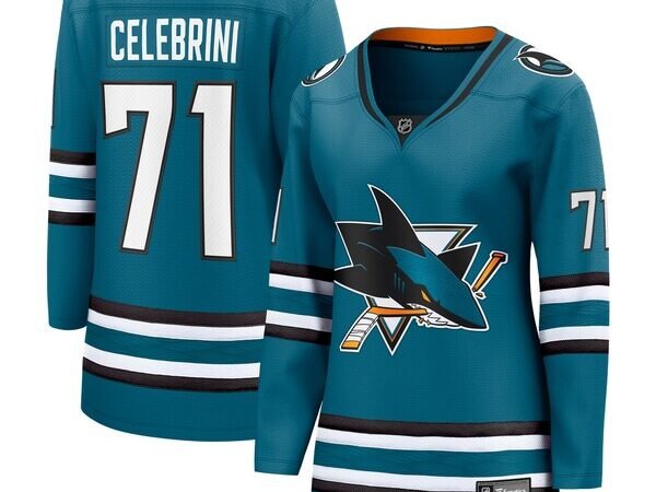 Macklin Celebrini San Jose Sharks Women's Home Breakaway Jersey – Teal