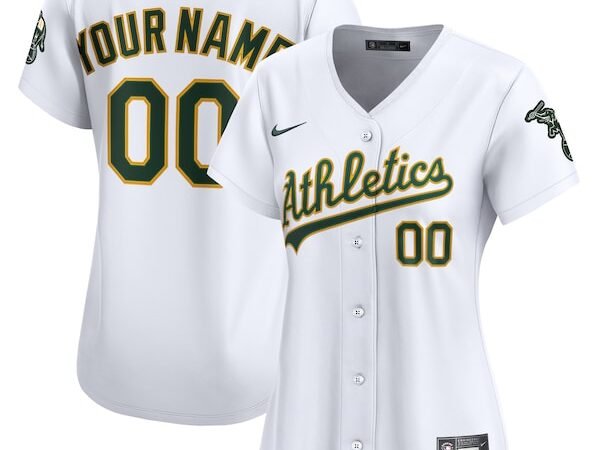 Athletics Nike Women's Home Limited Custom Jersey - White