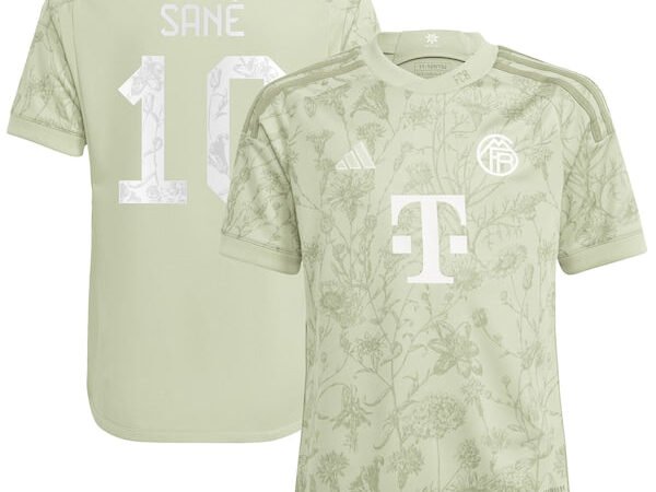 Leroy Sané Bayern Munich adidas Youth 2023/24 Oktoberfest Replica Player Jersey - Green/White