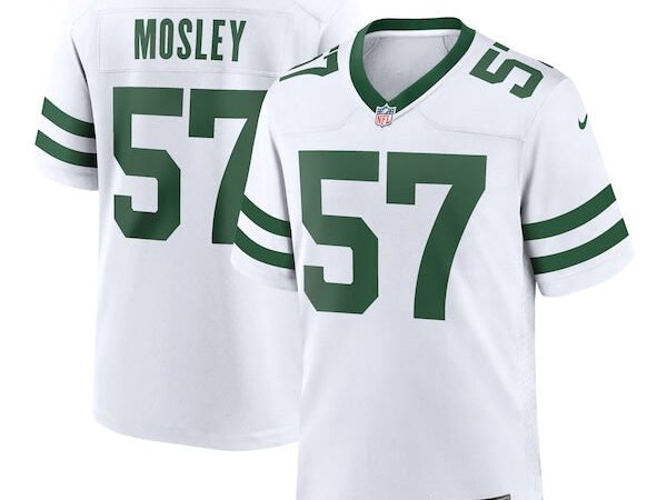 C.J. Mosley New York Jets Nike Legacy Player Game Jersey - White/Kelly Green