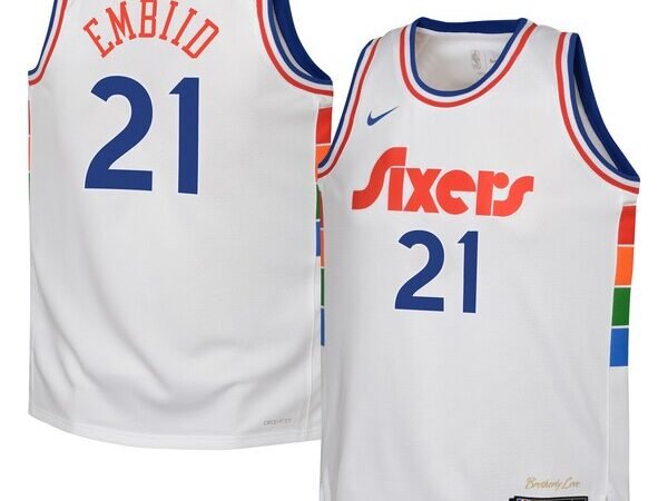 Joel Embiid Philadelphia 76ers Nike Youth 2024/25 Swingman Player Jersey - City Edition - White