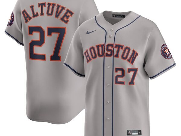 Jose Altuve Houston Astros Nike Road Limited Player Jersey - Gray/Orange/White