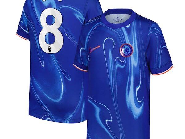 Enzo Fernández Chelsea Nike Youth 2024/25 Home Replica Player Jersey - Blue