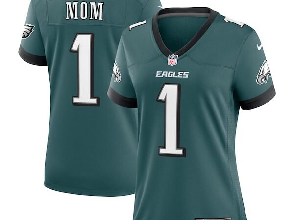Philadelphia Eagles Nike Women's #1 Mom Game Jersey - Midnight Green