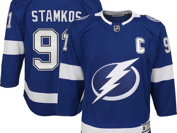 Steven Stamkos Tampa Bay Lightning Youth Home Captain Premier Player Jersey - Blue