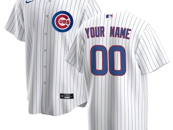 Chicago Cubs Nike Home Replica Custom Jersey - White
