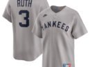 Babe Ruth New York Yankees Nike Throwback Cooperstown Collection Limited Jersey - Gray