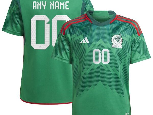 Mexico National Team adidas Youth 2022/23 Home Custom Replica Jersey - Green