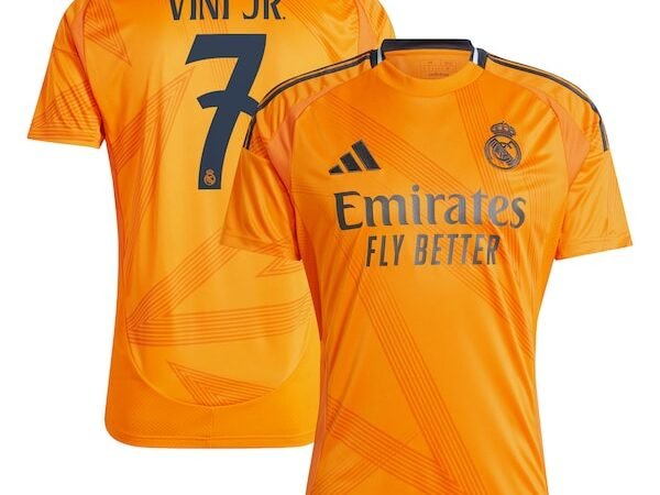 Vini Jr. Los Merengues adidas 2024/25 Away Replica Player Jersey - Orange