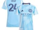 Tayvon Gray New York City FC adidas Women's 2025 The Excelsior Kit Replica Player Jersey - Light Blue