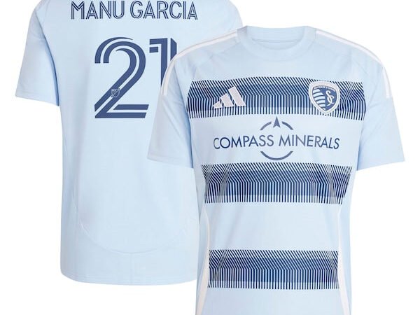 Manu Garcia Sporting Kansas City adidas 2025 One KC Replica Player Jersey - Light Blue