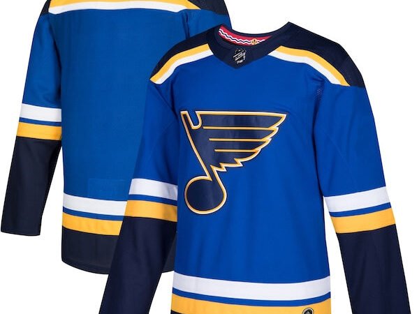 St. Louis Blues adidas Home Authentic Blank Jersey - Blue
