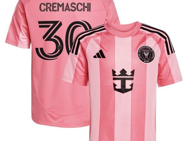 Benjamin Cremaschi Inter Miami CF adidas Youth 2025 Euforia Replica Player Jersey - Light Pink
