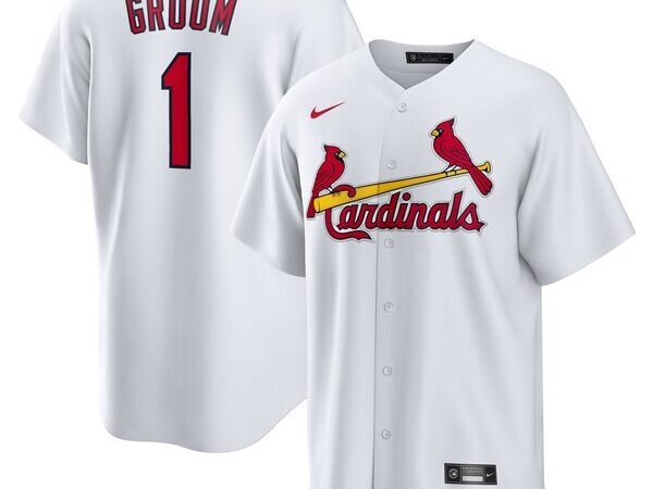 St. Louis Cardinals Nike #1 Groom Home Replica Jersey - White