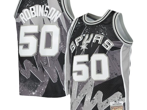 David Robinson San Antonio Spurs Hardwood Classics 1998/99 Hyper Hoops Swingman Jersey - Black
