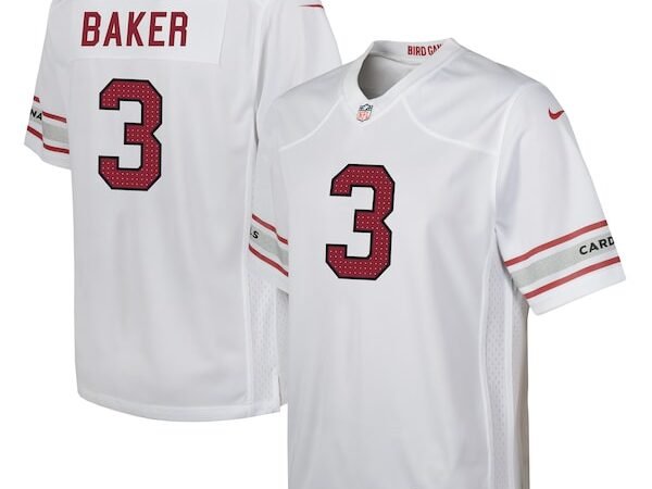 Budda Baker Arizona Cardinals Nike Youth Game Jersey - White/Black/Cardinal