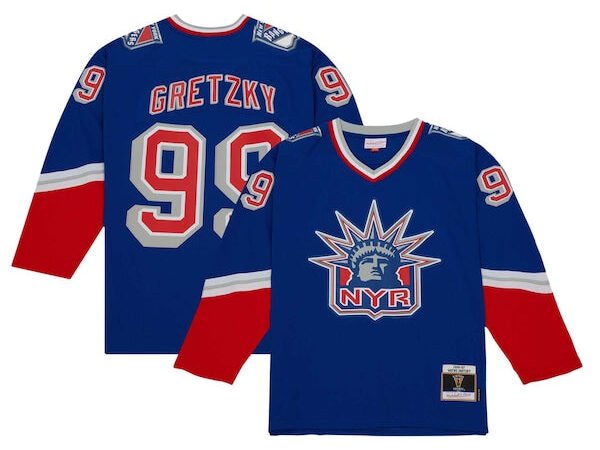 Wayne Gretzky New York Rangers  1996/97 Blue Line Player Jersey - Navy