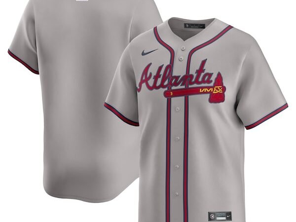 Atlanta Braves Nike Road Limited Jersey - Gray/White