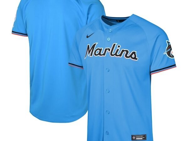 Miami Marlins Nike Youth Alternate Limited Jersey - Blue