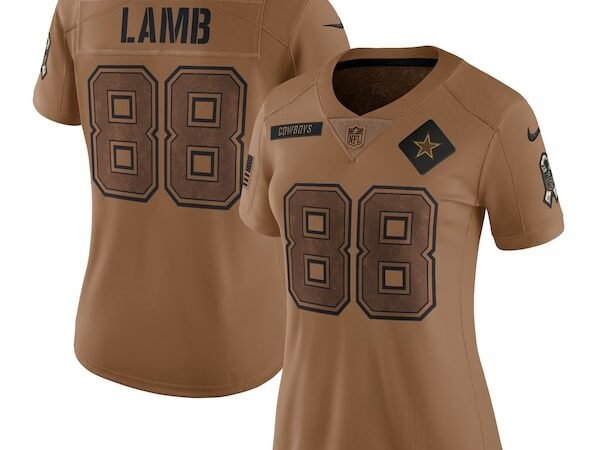 CeeDee Lamb Dallas Cowboys Nike Women's 2023 Salute To Service Limited Jersey - Brown