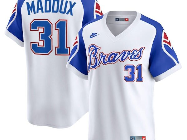 Greg Maddux Atlanta Braves Nike Throwback Cooperstown Collection Limited Jersey - White