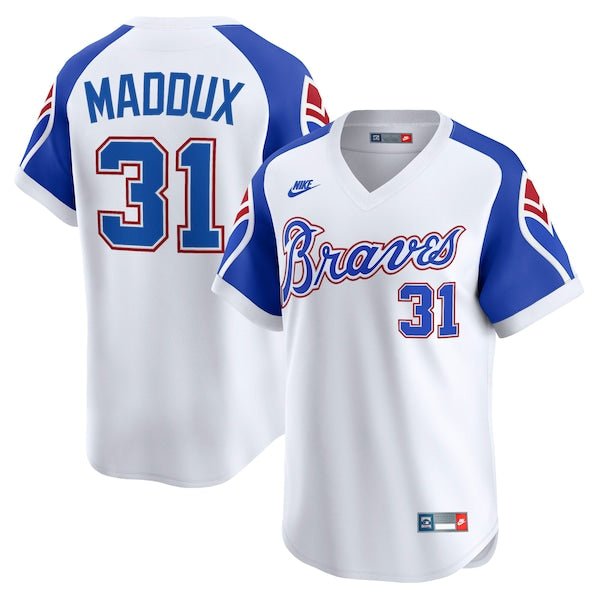 Greg Maddux Atlanta Braves Nike Throwback Cooperstown Collection Limited Jersey - White