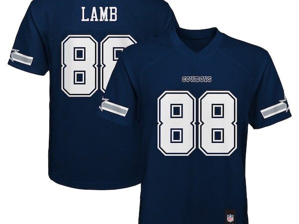 CeeDee Lamb Dallas Cowboys Youth Replica Player Jersey - Navy