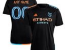New York City FC adidas 2024 24/7 Kit Replica Custom Jersey – Black