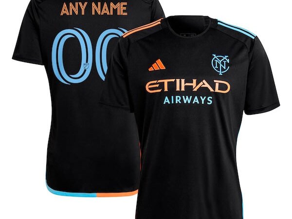 New York City FC adidas 2024 24/7 Kit Replica Custom Jersey – Black
