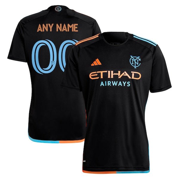 New York City FC adidas 2024 24/7 Kit Replica Custom Jersey – Black