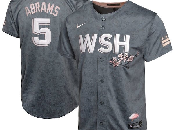 C.J. Abrams Washington Nationals Nike Youth City Connect Limited Player Jersey - Charcoal