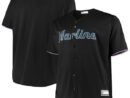 Miami Marlins Big & Tall Replica Team Jersey - Black
