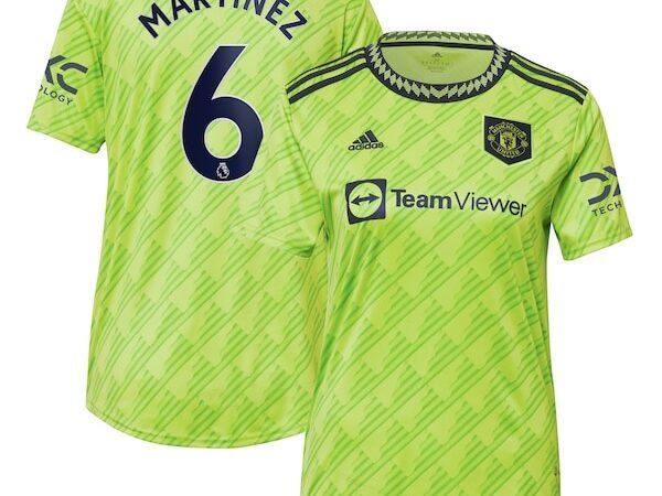 Lisandro Martínez Manchester United adidas Women's 2022/23 Third Replica Player Jersey - Neon Green